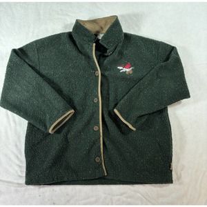 Artisans USA Made Vintage Button Up Cardigan Sweater Cardinal Size Large